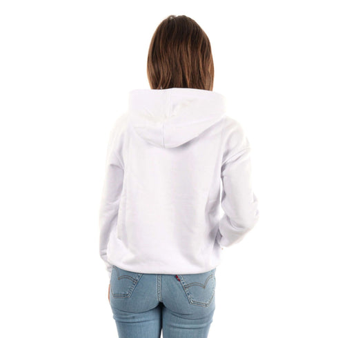 Felpa Donna con strass sul petto Bianco EA7 Emporio Armani- Francavilla Moda